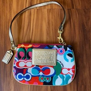 Colorful Coach wristlet